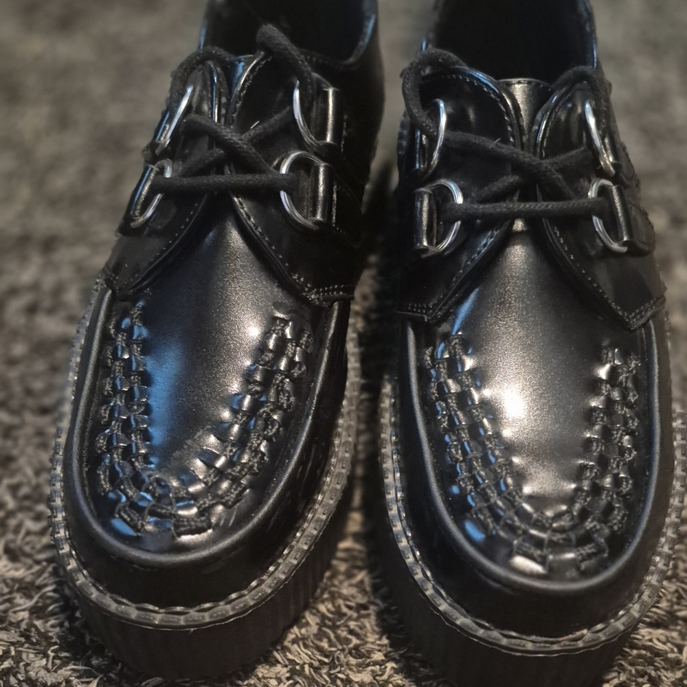 TUK Black Ankle Boots with Silver Accents